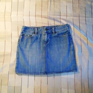 J. Crew denim mini skirt size 2